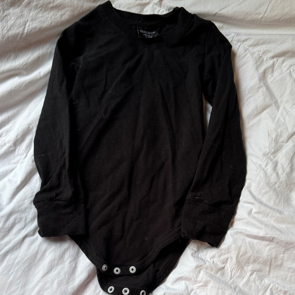 Little Bipsy Black Long Sleeve Baby One-Piece